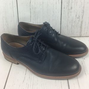 Johnston & Murphy 1850 Navy Leather Shoes 10.5